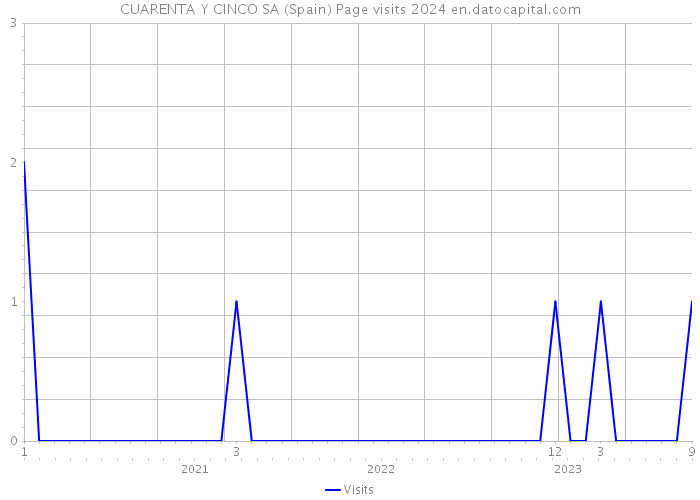 CUARENTA Y CINCO SA (Spain) Page visits 2024 