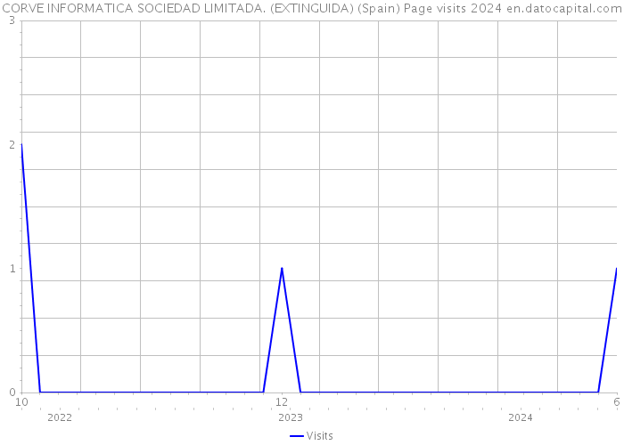 CORVE INFORMATICA SOCIEDAD LIMITADA. (EXTINGUIDA) (Spain) Page visits 2024 