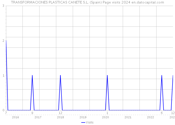 TRANSFORMACIONES PLASTICAS CANETE S.L. (Spain) Page visits 2024 