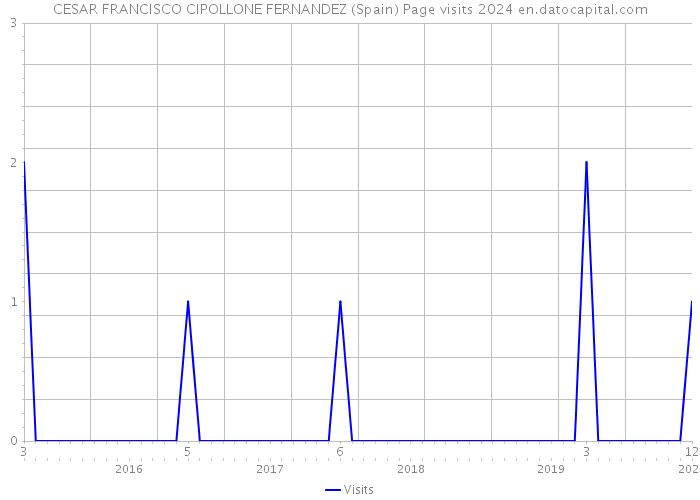 CESAR FRANCISCO CIPOLLONE FERNANDEZ (Spain) Page visits 2024 