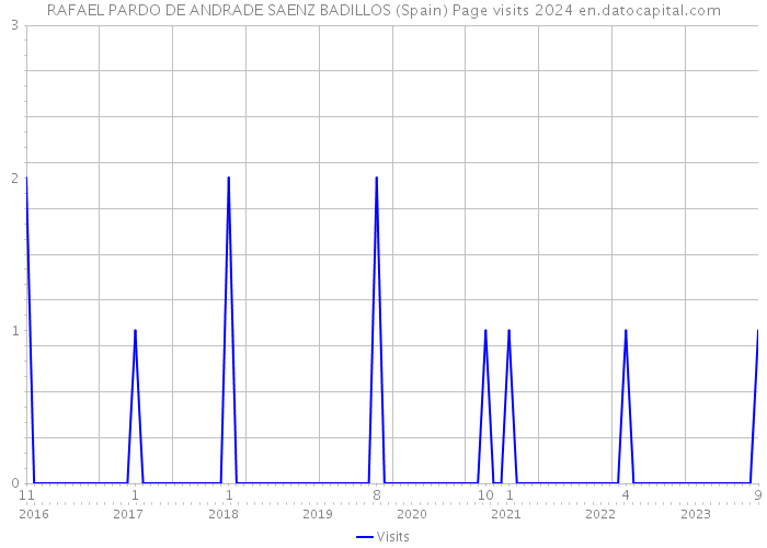 RAFAEL PARDO DE ANDRADE SAENZ BADILLOS (Spain) Page visits 2024 