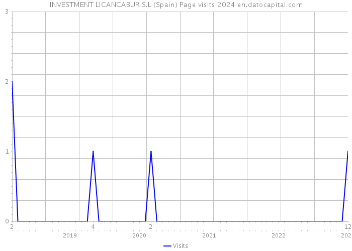 INVESTMENT LICANCABUR S.L (Spain) Page visits 2024 
