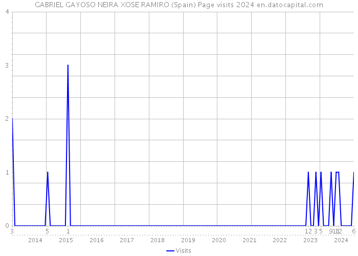 GABRIEL GAYOSO NEIRA XOSE RAMIRO (Spain) Page visits 2024 