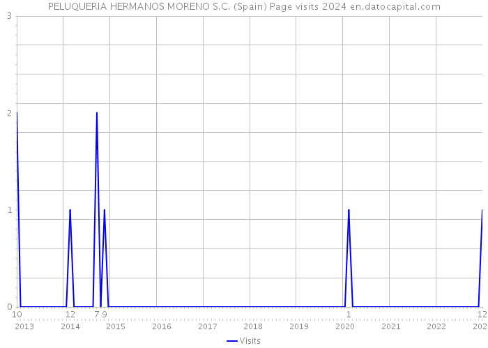 PELUQUERIA HERMANOS MORENO S.C. (Spain) Page visits 2024 