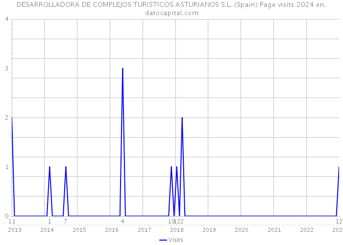 DESARROLLADORA DE COMPLEJOS TURISTICOS ASTURIANOS S.L. (Spain) Page visits 2024 