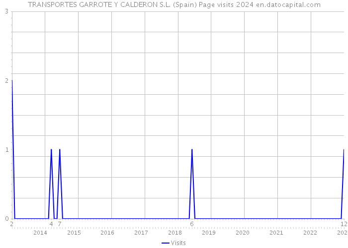 TRANSPORTES GARROTE Y CALDERON S.L. (Spain) Page visits 2024 