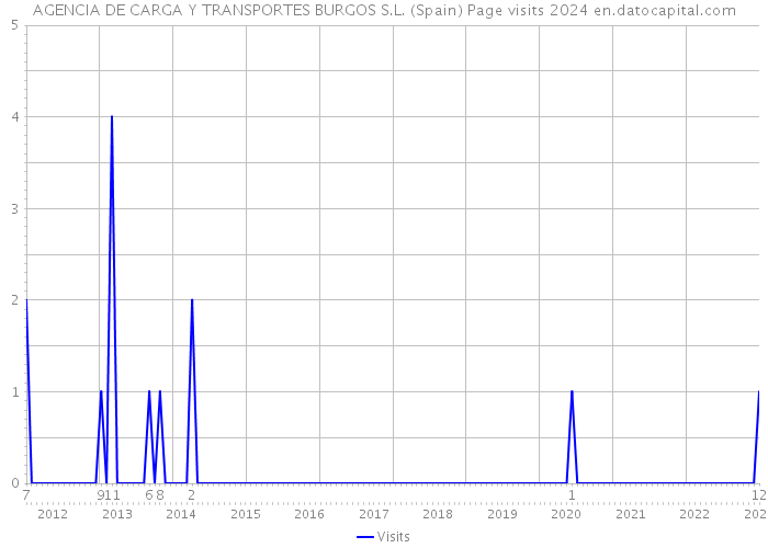 AGENCIA DE CARGA Y TRANSPORTES BURGOS S.L. (Spain) Page visits 2024 