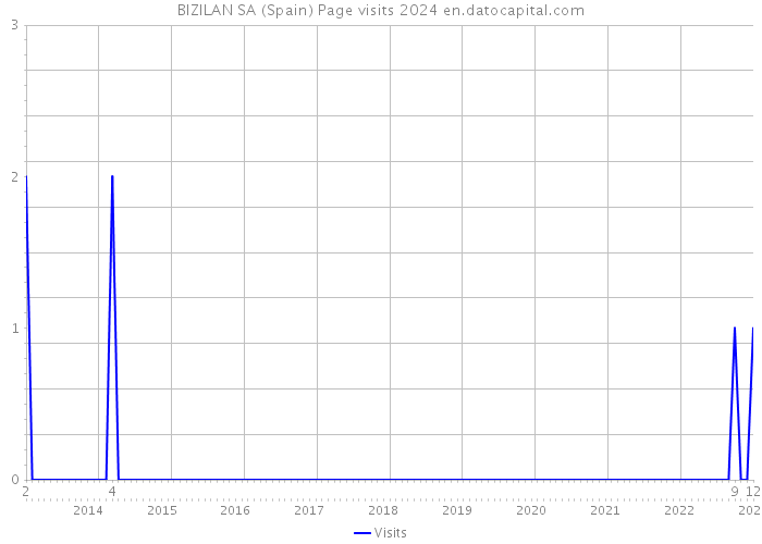 BIZILAN SA (Spain) Page visits 2024 