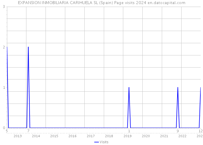 EXPANSION INMOBILIARIA CARIHUELA SL (Spain) Page visits 2024 