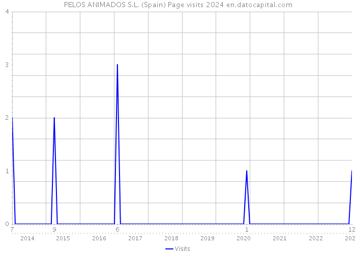PELOS ANIMADOS S.L. (Spain) Page visits 2024 