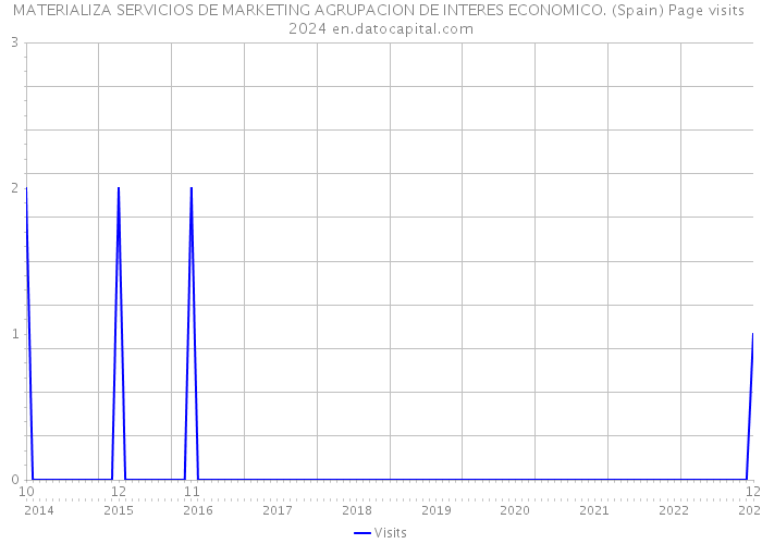 MATERIALIZA SERVICIOS DE MARKETING AGRUPACION DE INTERES ECONOMICO. (Spain) Page visits 2024 