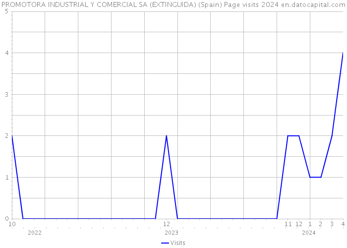 PROMOTORA INDUSTRIAL Y COMERCIAL SA (EXTINGUIDA) (Spain) Page visits 2024 
