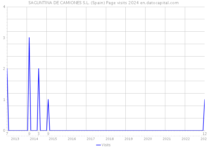 SAGUNTINA DE CAMIONES S.L. (Spain) Page visits 2024 