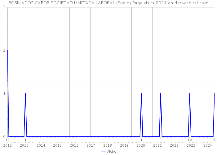 BOBINADOS CABOR SOCIEDAD LIMITADA LABORAL (Spain) Page visits 2024 