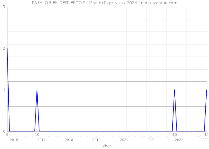 PASALO BIEN DESPIERTO SL (Spain) Page visits 2024 