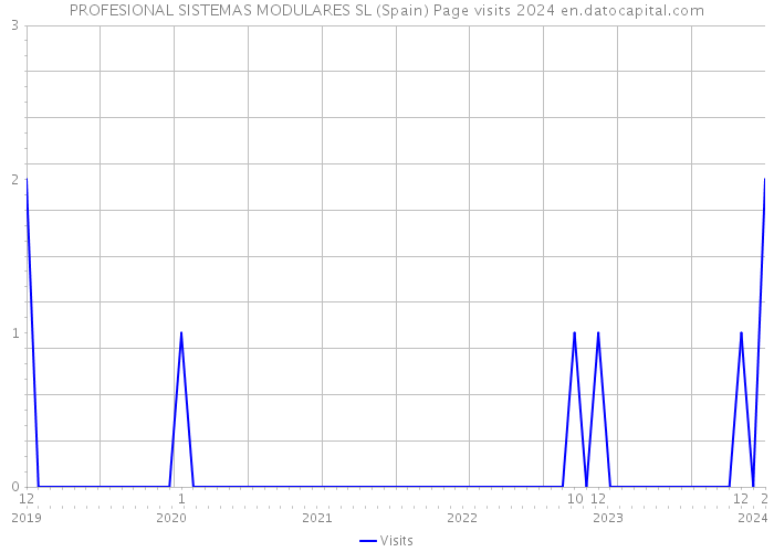 PROFESIONAL SISTEMAS MODULARES SL (Spain) Page visits 2024 