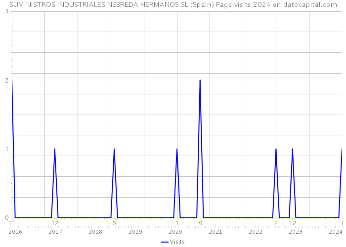 SUMINISTROS INDUSTRIALES NEBREDA HERMANOS SL (Spain) Page visits 2024 