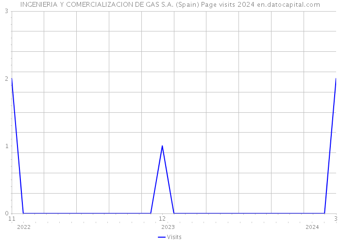INGENIERIA Y COMERCIALIZACION DE GAS S.A. (Spain) Page visits 2024 