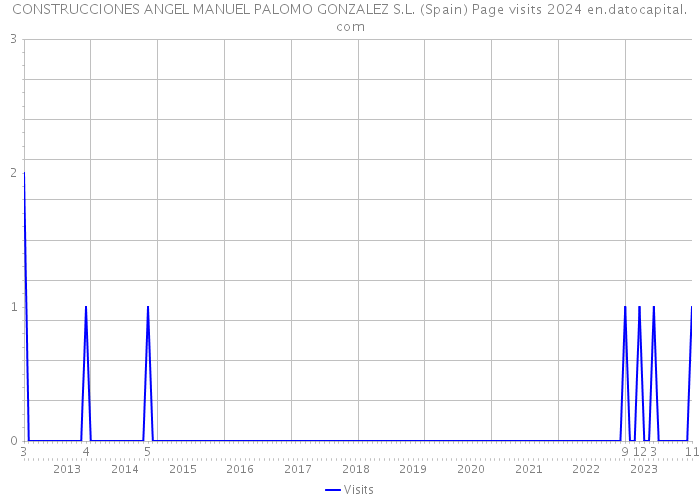 CONSTRUCCIONES ANGEL MANUEL PALOMO GONZALEZ S.L. (Spain) Page visits 2024 