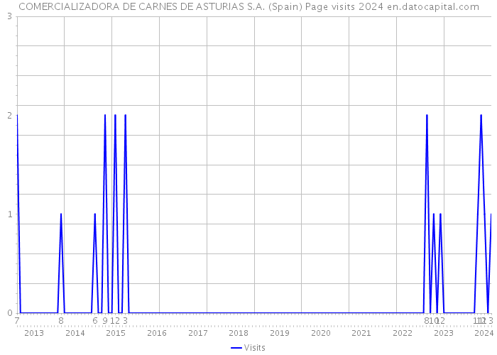 COMERCIALIZADORA DE CARNES DE ASTURIAS S.A. (Spain) Page visits 2024 
