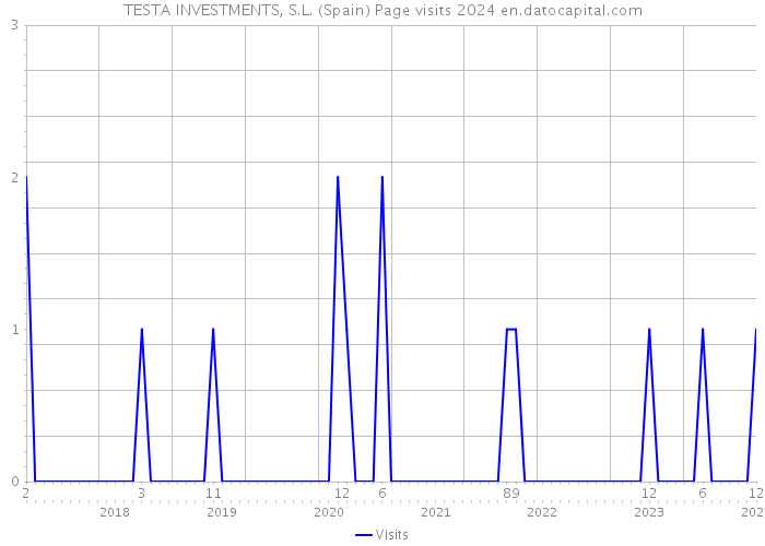 TESTA INVESTMENTS, S.L. (Spain) Page visits 2024 