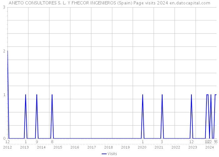 ANETO CONSULTORES S. L. Y FHECOR INGENIEROS (Spain) Page visits 2024 