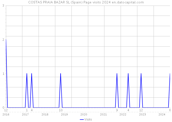 COSTAS PRAIA BAZAR SL (Spain) Page visits 2024 