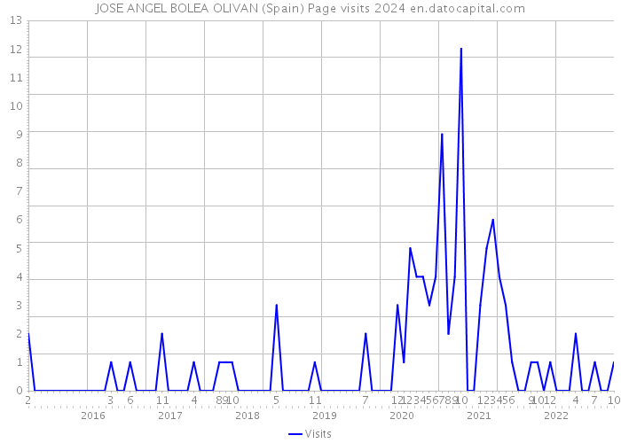 JOSE ANGEL BOLEA OLIVAN (Spain) Page visits 2024 