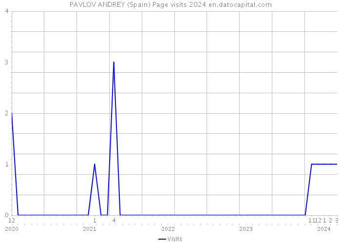 PAVLOV ANDREY (Spain) Page visits 2024 