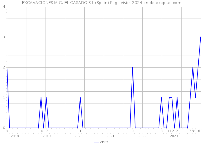 EXCAVACIONES MIGUEL CASADO S.L (Spain) Page visits 2024 