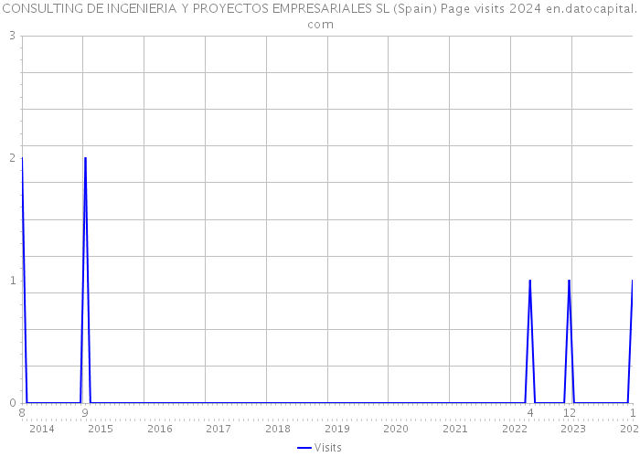 CONSULTING DE INGENIERIA Y PROYECTOS EMPRESARIALES SL (Spain) Page visits 2024 