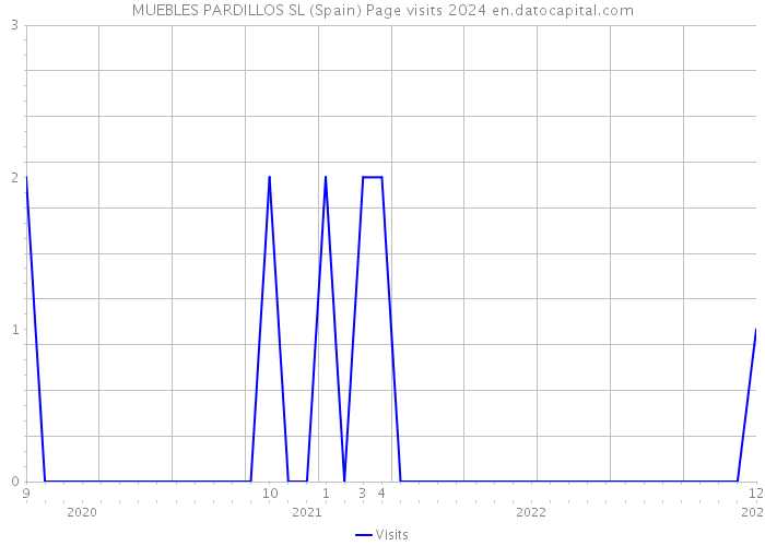 MUEBLES PARDILLOS SL (Spain) Page visits 2024 