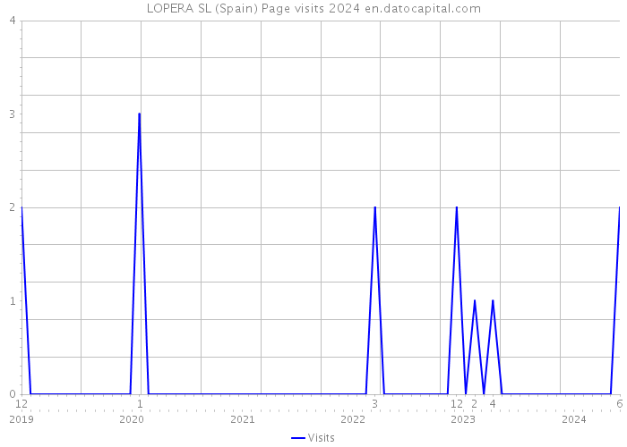 LOPERA SL (Spain) Page visits 2024 