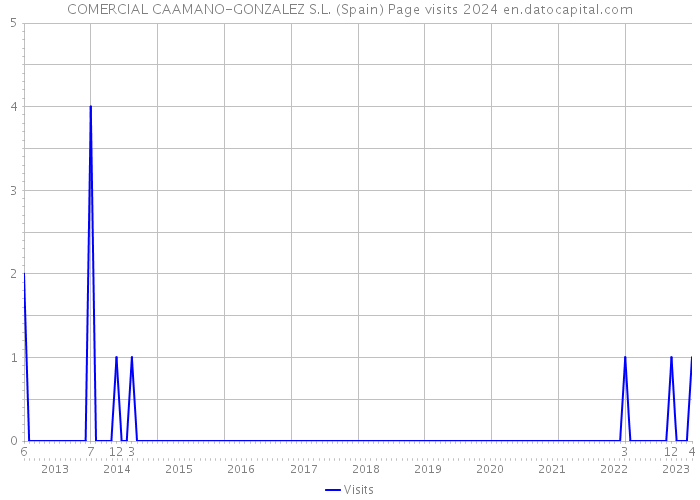 COMERCIAL CAAMANO-GONZALEZ S.L. (Spain) Page visits 2024 