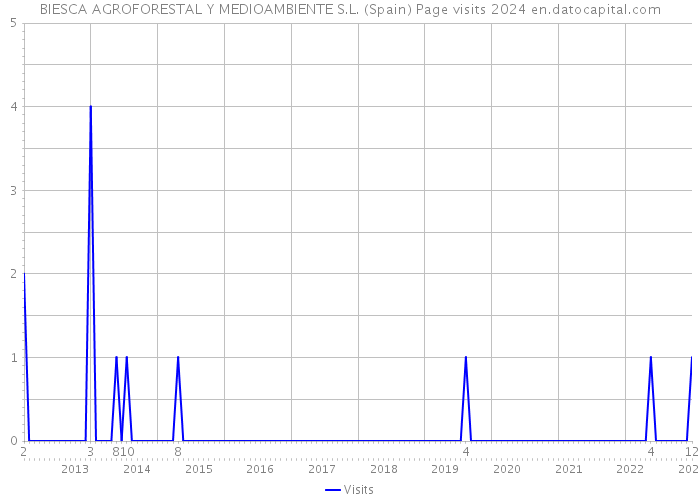 BIESCA AGROFORESTAL Y MEDIOAMBIENTE S.L. (Spain) Page visits 2024 