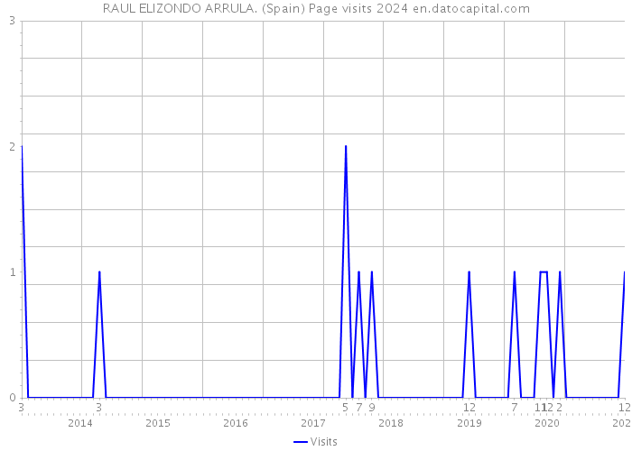 RAUL ELIZONDO ARRULA. (Spain) Page visits 2024 