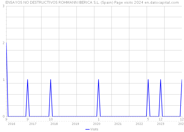 ENSAYOS NO DESTRUCTIVOS ROHMANN IBERICA S.L. (Spain) Page visits 2024 