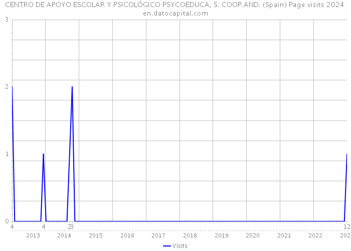 CENTRO DE APOYO ESCOLAR Y PSICOLÓGICO PSYCOEDUCA, S. COOP.AND. (Spain) Page visits 2024 