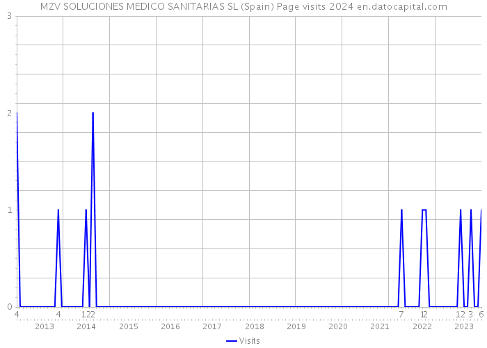 MZV SOLUCIONES MEDICO SANITARIAS SL (Spain) Page visits 2024 