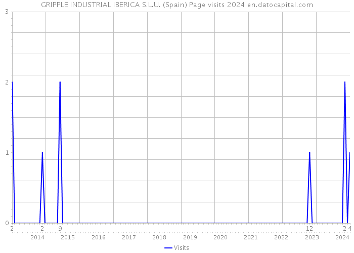 GRIPPLE INDUSTRIAL IBERICA S.L.U. (Spain) Page visits 2024 