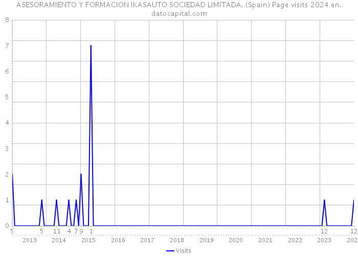 ASESORAMIENTO Y FORMACION IKASAUTO SOCIEDAD LIMITADA. (Spain) Page visits 2024 