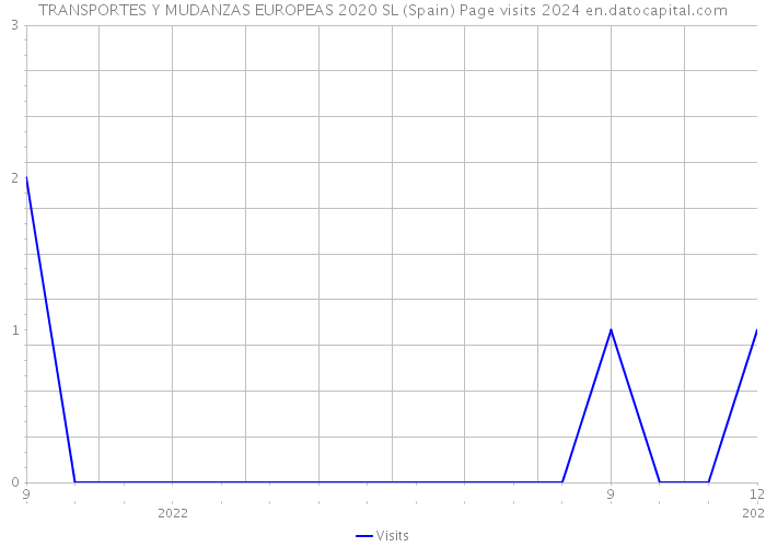 TRANSPORTES Y MUDANZAS EUROPEAS 2020 SL (Spain) Page visits 2024 