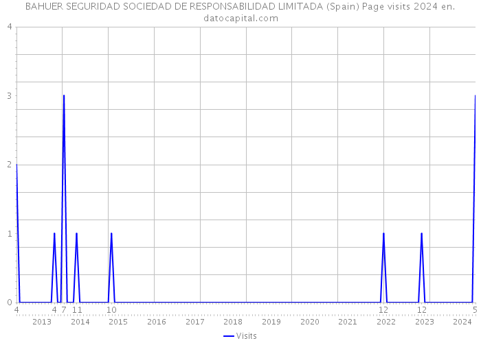 BAHUER SEGURIDAD SOCIEDAD DE RESPONSABILIDAD LIMITADA (Spain) Page visits 2024 