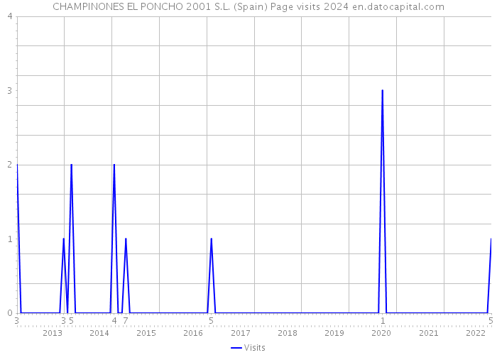 CHAMPINONES EL PONCHO 2001 S.L. (Spain) Page visits 2024 
