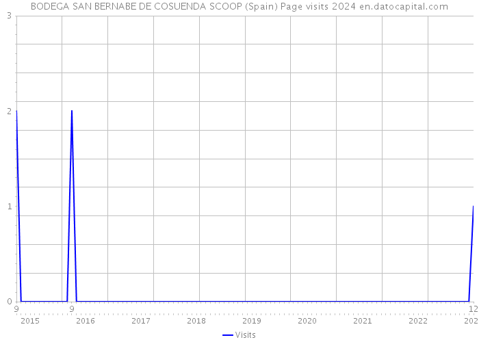 BODEGA SAN BERNABE DE COSUENDA SCOOP (Spain) Page visits 2024 