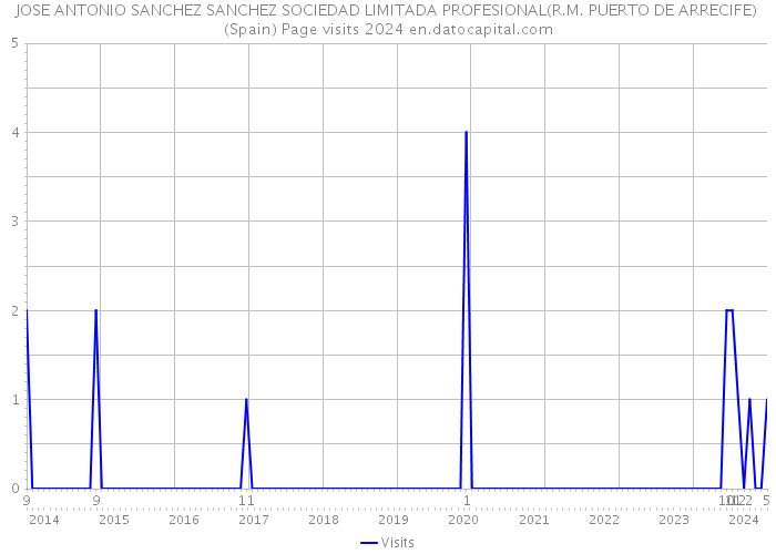 JOSE ANTONIO SANCHEZ SANCHEZ SOCIEDAD LIMITADA PROFESIONAL(R.M. PUERTO DE ARRECIFE) (Spain) Page visits 2024 