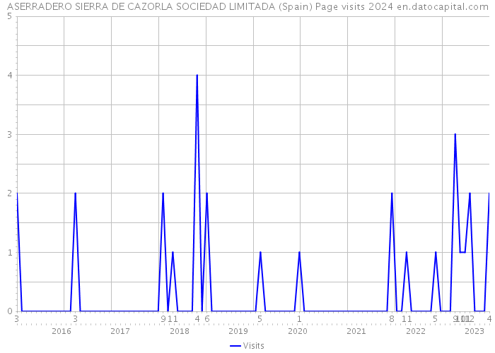 ASERRADERO SIERRA DE CAZORLA SOCIEDAD LIMITADA (Spain) Page visits 2024 