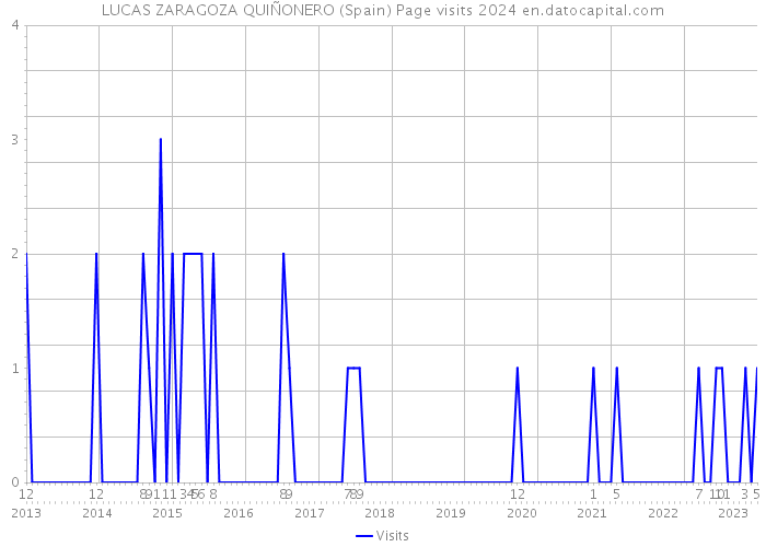 LUCAS ZARAGOZA QUIÑONERO (Spain) Page visits 2024 