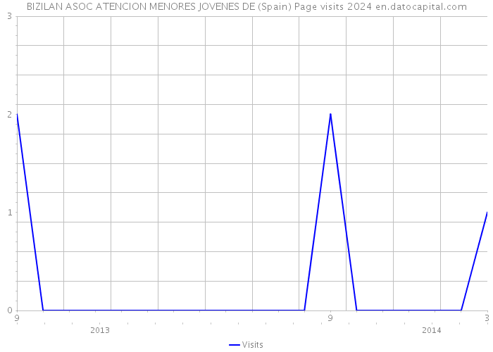 BIZILAN ASOC ATENCION MENORES JOVENES DE (Spain) Page visits 2024 