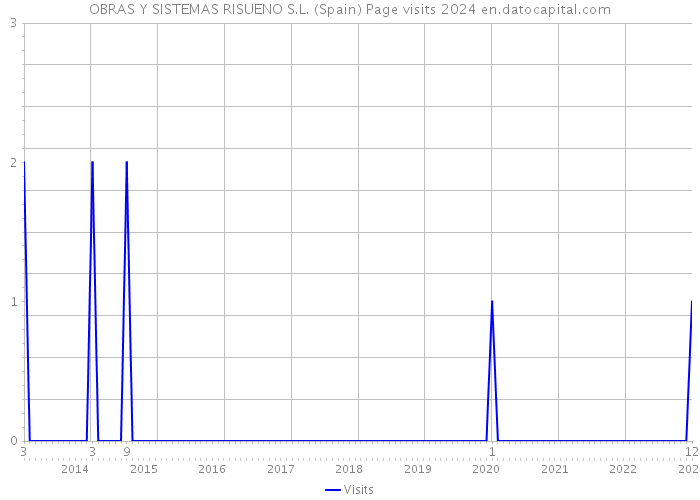 OBRAS Y SISTEMAS RISUENO S.L. (Spain) Page visits 2024 